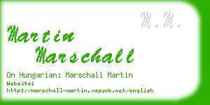 martin marschall business card